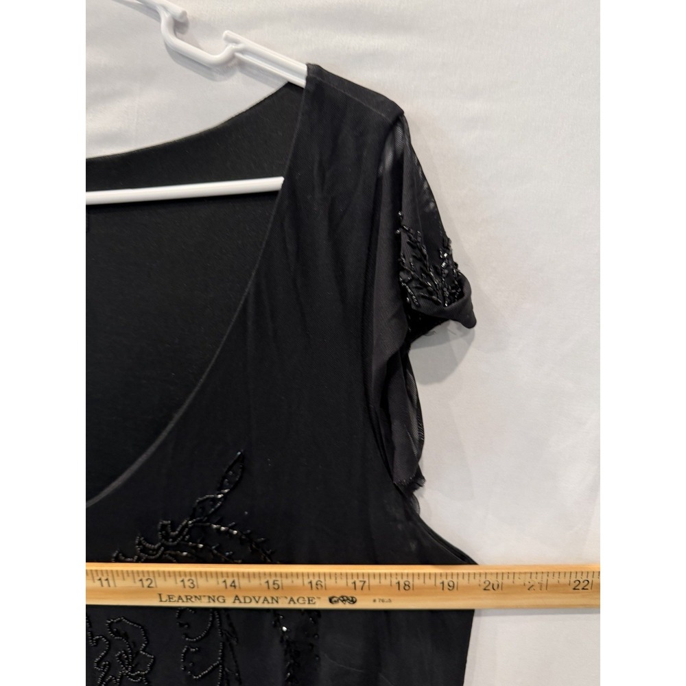 Lane Bryant Vintage Style Black Beaded Flapper Dress Great Gatsby/cocktail Sz16 - Picture 8 of 11